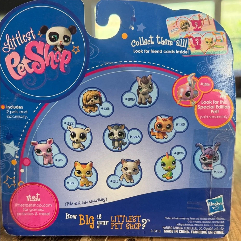 Littlest Pet Shop Prized Pets Bunny 1815 and Sheepdog 1816, 2010